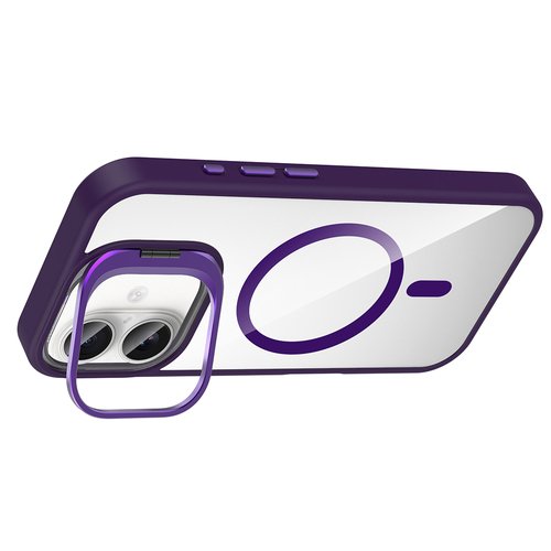 iPhone 16 Kılıf Magsafe Standlı ve Kamera Lens Koruma Hediyeli Etro Kapak