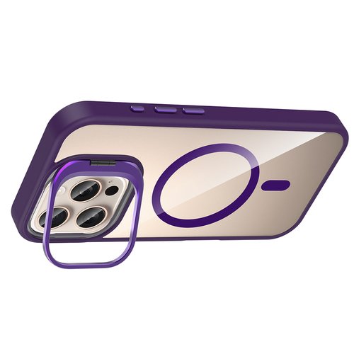 iPhone 16 Pro Kılıf Magsafe Standlı ve Kamera Lens Koruma Hediyeli Etro Kapak