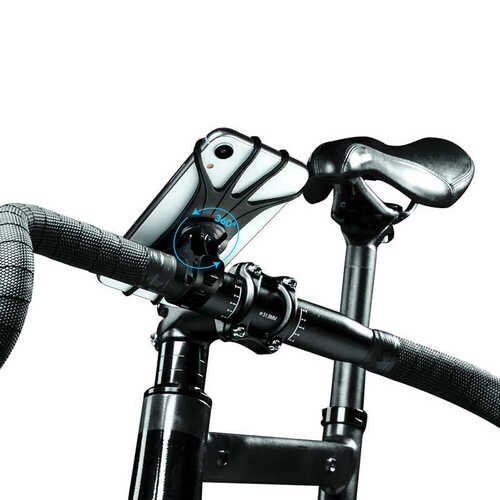 Roar Flexi-Grip 360 Dönebilen Silikon Bisiklet Telefon Tutucu
