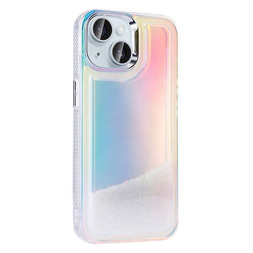 iPhone 14 Kılıf Airbagli Renkli Arka Yüzey Hareketli Boncuk Tasarımlı Silikon Kapak