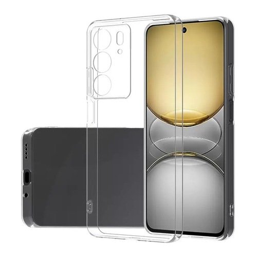 Realme C75 Kılıf İnce ve Esnek Şeffaf Süper Silikon