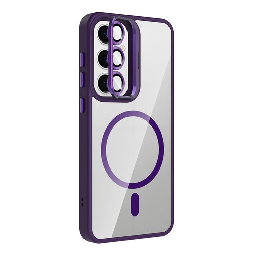 Galaxy S24 Kılıf Standlı ve Kamera Lens Koruma Hediyeli Etro Kapak