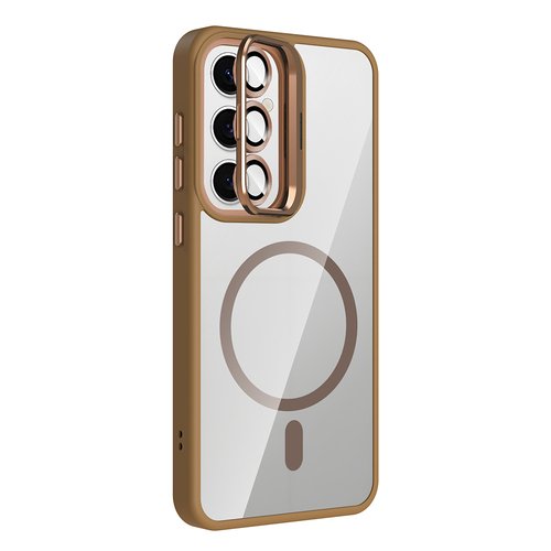 Galaxy S24 Kılıf Standlı ve Kamera Lens Koruma Hediyeli Etro Kapak