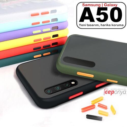 Galaxy A50 Yüksek Kenarlı El İzi Yapmayan Mat Kalite Kılıf