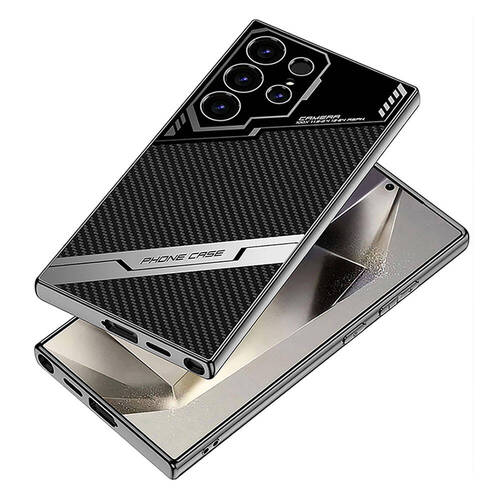 Galaxy S24 Ultra Kılıf Kamera Korumalı Karbon Tasarım Ultra İnce Kapak