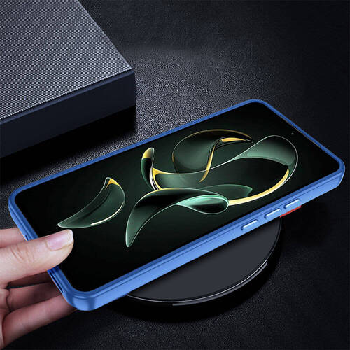 Xiaomi Mi 13T Kılıf Akrilik Kaplama Şeffaf Renkli Lens Koruma Çerçeveli Moda Luxury Kapak