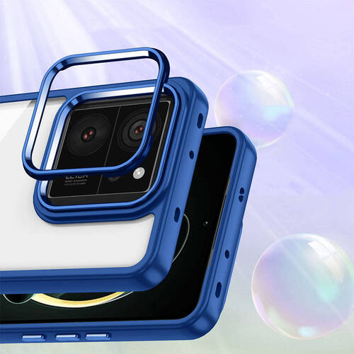 Xiaomi Mi 13T Pro Kılıf Akrilik Kaplama Şeffaf Renkli Lens Koruma Çerçeveli Moda Luxury Kapak