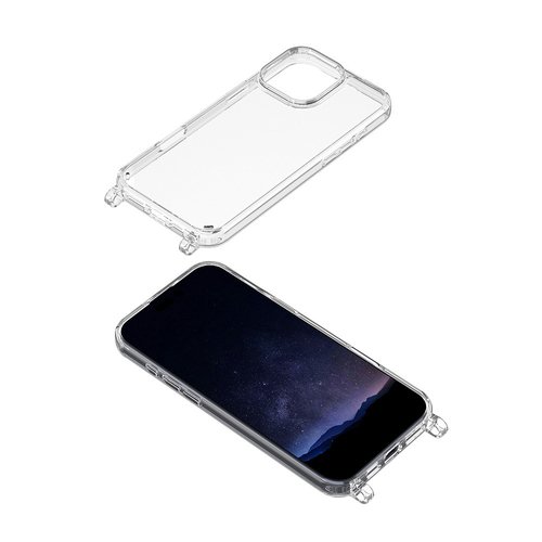 iPhone 16 Pro Kılıf Kamera Çıkıntılı Airbag Tasarım Askılı Şeffaf Silikon