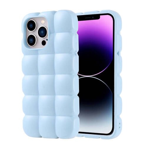 iPhone 14 Pro Max Kılıf Parlak Esnek Silikon Airbag Dom Dom Kapak