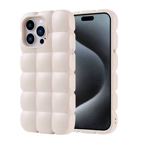 iPhone 15 Pro Max Kılıf Parlak Esnek Silikon Airbag Dom Dom Kapak