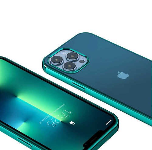 Apple iPhone 13 Pro Max Kılıf Kenarları Renkli Lüx Pixel Kapak