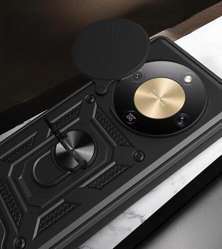 Honor Magic 8 Lite 5G Kılıf Magnetik Standlı Kamera Korumalı Sürgülü Vega Kapak