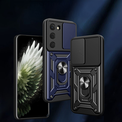 Tecno Spark 40 Pro Kılıf Magnetik Standlı Kamera Korumalı Sürgülü Vega Kapak