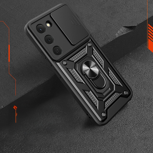 Tecno Spark 40 Pro Kılıf Magnetik Standlı Kamera Korumalı Sürgülü Vega Kapak