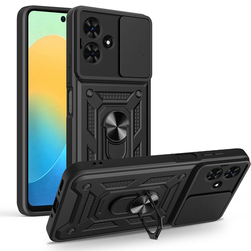 Tecno Spark Go 2 Kılıf Magnetik Standlı Kamera Korumalı Sürgülü Vega Kapak