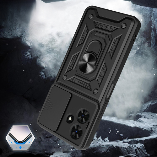 Tecno Spark Go 2 Kılıf Magnetik Standlı Kamera Korumalı Sürgülü Vega Kapak