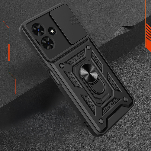 Tecno Spark Go 2 Kılıf Magnetik Standlı Kamera Korumalı Sürgülü Vega Kapak