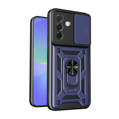 Galaxy A37 Kılıf Magnetik Standlı Kamera Korumalı Sürgülü Vega Kapak