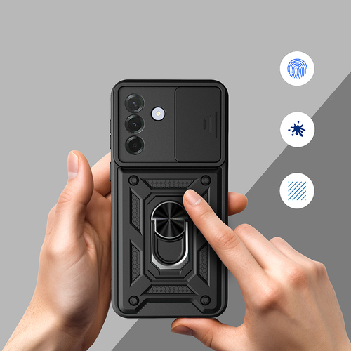 Galaxy A37 Kılıf Magnetik Standlı Kamera Korumalı Sürgülü Vega Kapak