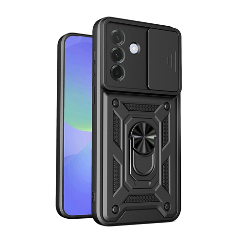 Galaxy A57 Kılıf Magnetik Standlı Kamera Korumalı Sürgülü Vega Kapak