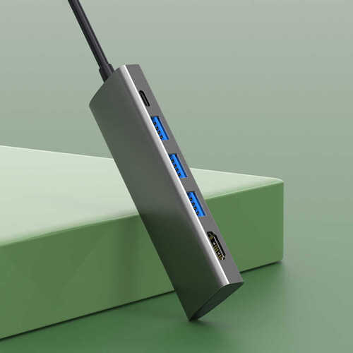 Wiwu Alpha A531H Type-C 3 USB 3.0  HDMI Adaptörü