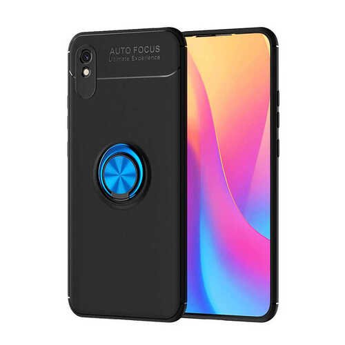 Xiaomi Redmi 9A Kılıf Yüzüklü Standlı Manyetikli Silikon Kılıf