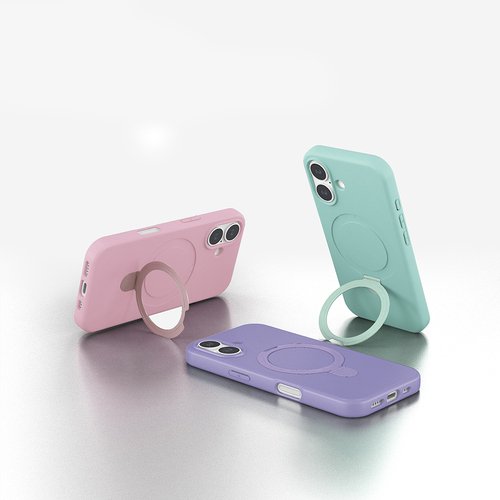 iPhone 16 Plus Kılıf Magsafe Şarj Özellikli Standlı Sensitive Touch Samara Kapak