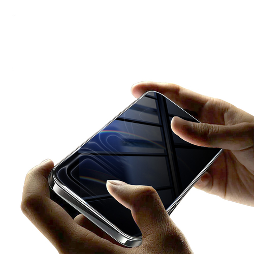 iPhone 14 Pro Max Ekran Koruyucu 2.5D Oliv Privacy Hayalet Temperli Cam + Kolay Uygulama Aparatı