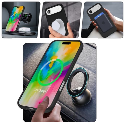 iPhone 17 Air Kılıf Magsafe Şarj Özellikli Standlı Sensitive Touch Samara Kapak