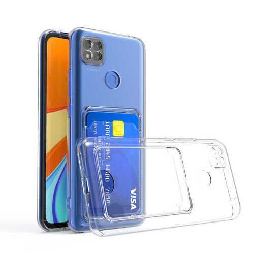 Xiaomi Redmi 9C Kılıf Şeffaf Kartlıklı Kamera Korumalı Silikon