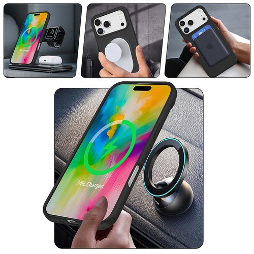 iPhone 17 Pro Kılıf Magsafe Şarj Özellikli Standlı Sensitive Touch Samara Kapak