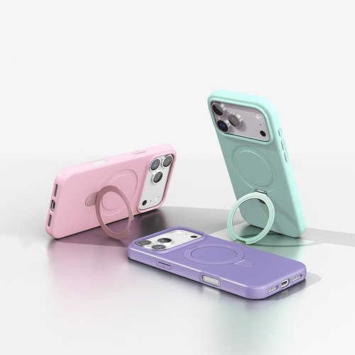 iPhone 17 Pro Max Kılıf Magsafe Şarj Özellikli Standlı Sensitive Touch Samara Kapak