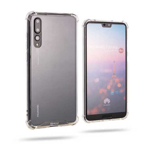 Huawei P20 Pro Kılıf Şeffaf Köşe Korumalı Roar Armor Gel Kapak