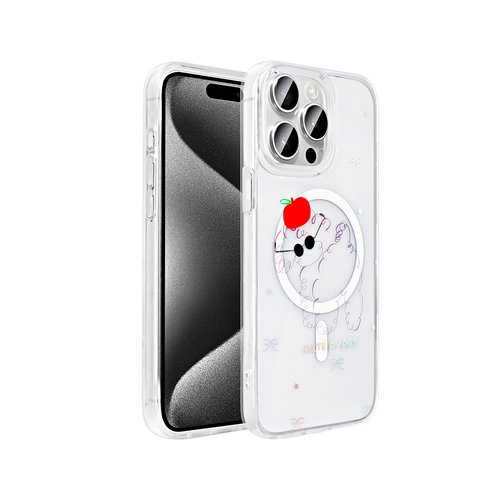 iPhone 15 Pro Max Kılıf Magsaafe Şarj Özellikli Şeffaf Baskılı Legendary Fun Sert Kapak