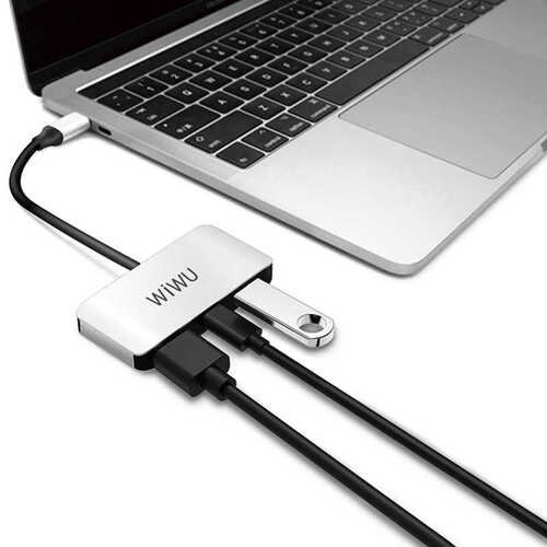 Wiwu Alpha C2H USB 3.0 HDMI 3 in 1 Type-C Dönüştürücü Hub
