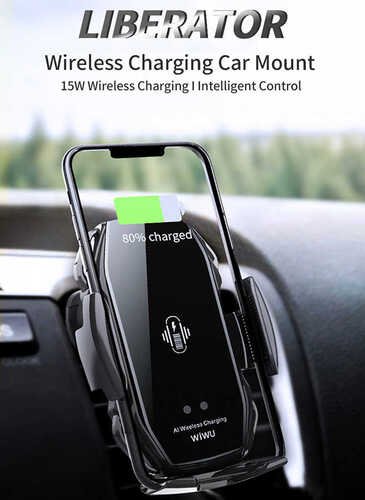 Wiwu CH-304 Liberator Akıllı Kablosuz Şarjlı Araç Telefon Tutucu