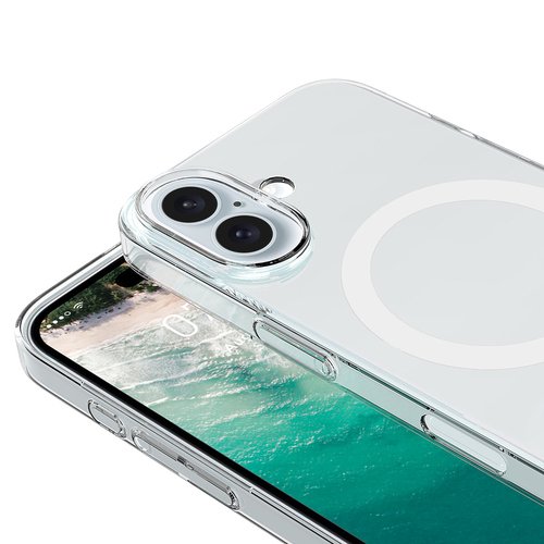 iPhone 16 Kılıf Kamera Korumalı M-Safe Şarj Özellikli Şeffaf Zore London Silikon Kapak