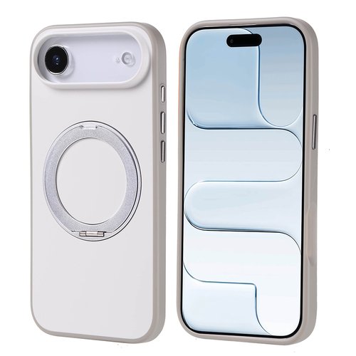 iPhone 17 Air Kılıf MagSafe Şarj Özellikli Standlı Proton Lüx Mat Silikon Kapak