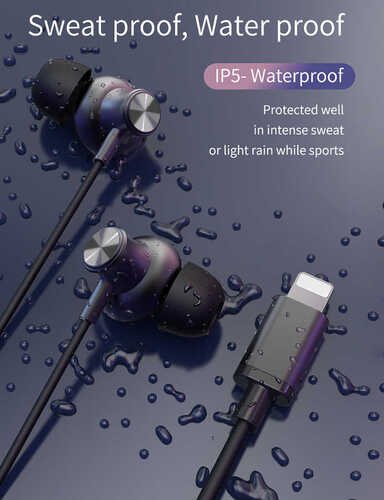 Wiwu Earbuds 301 MFI Sertifika Suya Dayanıklı Lightning Kulaklık