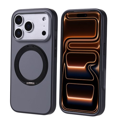 iPhone 17 Pro Kılıf MagSafe Şarj Özellikli Standlı Proton Lüx Mat Silikon Kapak