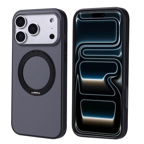 iPhone 17 Pro Max Kılıf MagSafe Şarj Özellikli Standlı Proton Lüx Mat Silikon Kapak