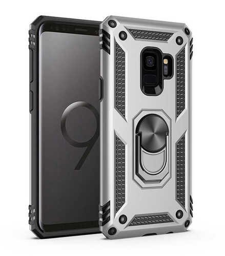 Galaxy S9 Kılıf Yüzüklü Standlı Manyetikli Armor Zırh