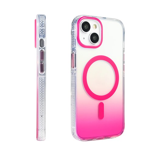 iPhone 13 Kılıf Magsafe Şarj Özellikli Transparan Renk Geçişli Gradient Luxury Kapak