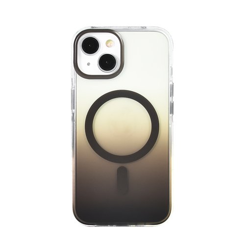iPhone 14 Kılıf Magsafe Şarj Özellikli Transparan Renk Geçişli Gradient Luxury Kapak