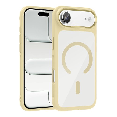 iPhone 17 Air Kılıf MagSafe Şarj Özellikli Metal Kamera Çerçeveli Tiko Premium Kapak