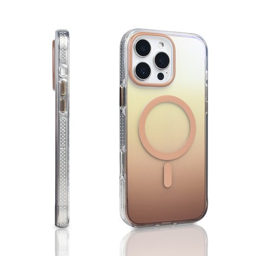 iPhone 16 Pro Max Kılıf Magsafe Şarj Özellikli Transparan Renk Geçişli Gradient Luxury Kapak