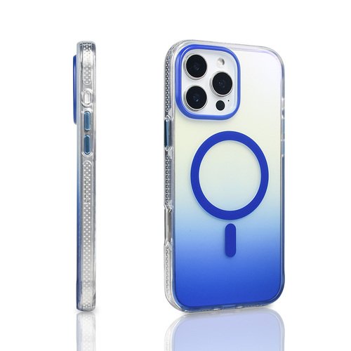 iPhone 16 Pro Max Kılıf Magsafe Şarj Özellikli Transparan Renk Geçişli Gradient Luxury Kapak