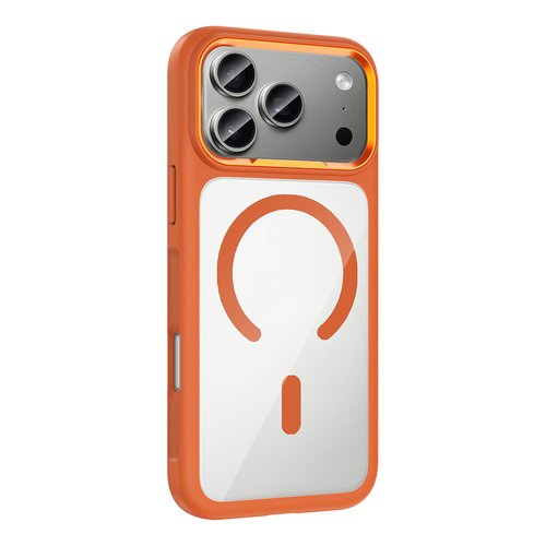 iPhone 17 Pro Kılıf MagSafe Şarj Özellikli Metal Kamera Çerçeveli Tiko Premium Kapak