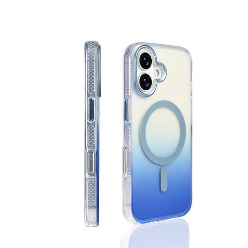 iPhone 17 Kılıf Magsafe Şarj Özellikli Transparan Renk Geçişli Gradient Luxury Kapak