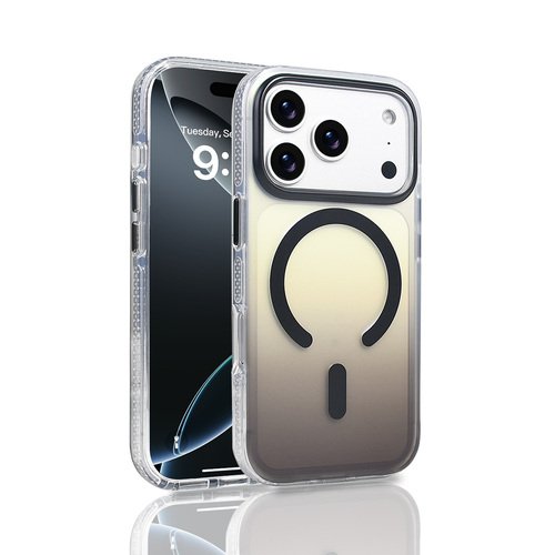 iPhone 17 Pro Kılıf Magsafe Şarj Özellikli Transparan Renk Geçişli Gradient Luxury Kapak